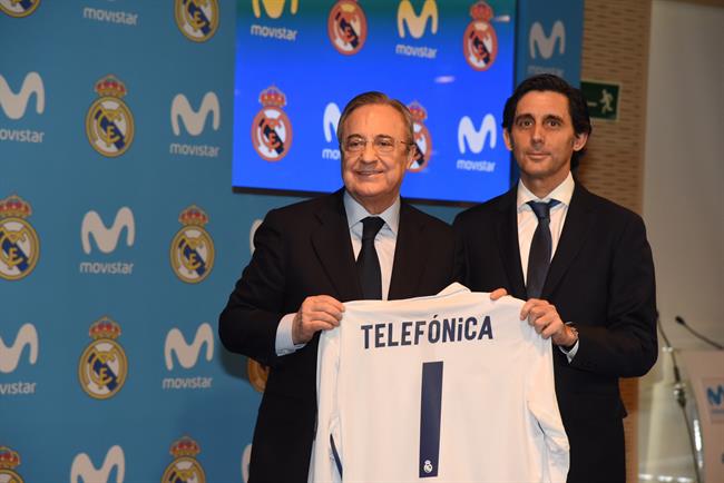 Florentino Pérez y Álvarez-Pallete | PRENSA TELEFÓNICA ep florentino perez y alvarez-pallete