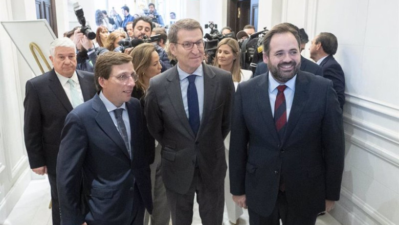ep i d el alcalde de madrid jose luis martinez almeida el presidente del pp alberto nunez feijoo y ep i d el alcalde de madrid jose luis martinez almeida el presidente del pp alberto nunez feijoo y