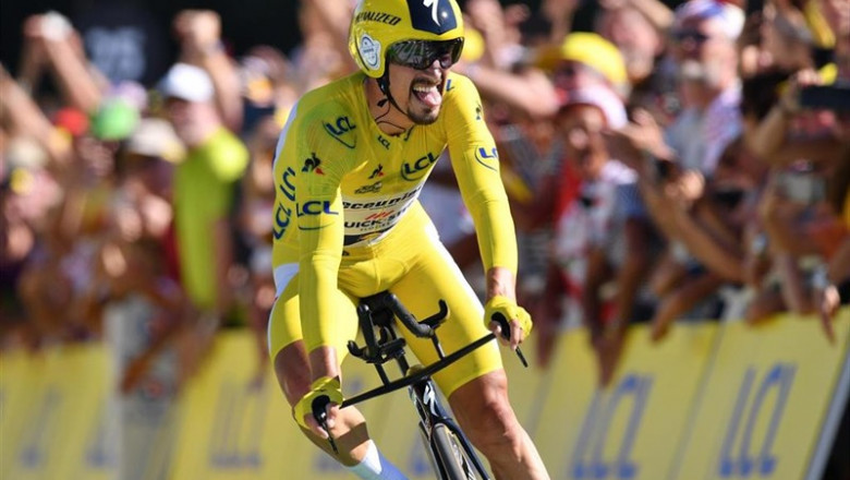 Julien Alaphilippe durante la contrarreloj individual del Tour de Francia 2019 | David Stockman/BELGA/dpa ep julien alaphilippe durantecontrarreloj individualtourfrancia 2019