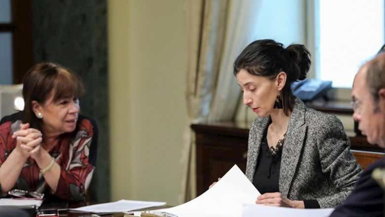 ep la vicepresidenta primera del senado cristina narbona i y la presidenta de la mesa del senado