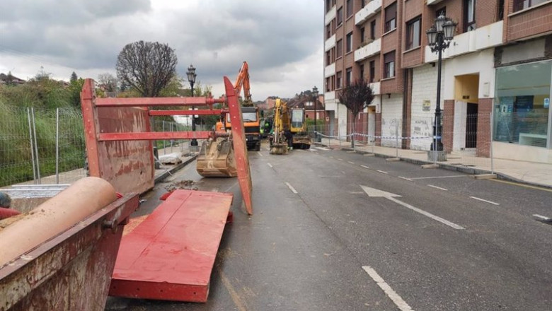 Obras en Oviedo, calles cortadas por obras de saneamiento. | EUROPA PRESS ep obras en oviedo calles cortadas por obras de saneamiento