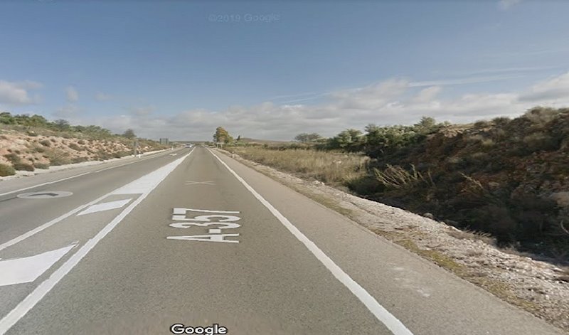 ep punto de la carretera a-357 donde ha tenido lugar el accidente