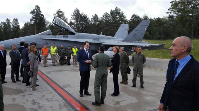 Rajoy llega a Estonia para una visita a las tropas españolas | EUROPA PRESS ep rajoy llegaestoniauna visitalas tropas espanolas