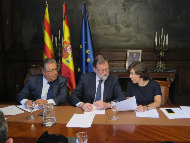 Rajoy, Sáenz de Santamaría y Zoido en Barcelona | EUROPA PRESS ep rajoy saenzsantamariazoidobarcelona
