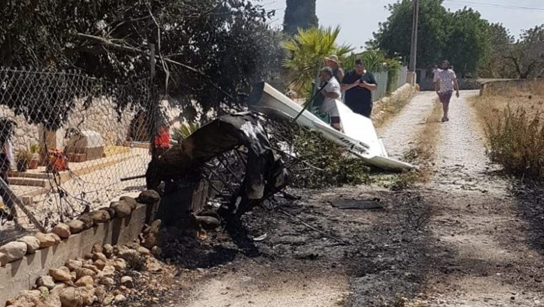 Restos del accidente aéreo en Inca. | IFF BALEARES ep restos del accidente aereo en inca