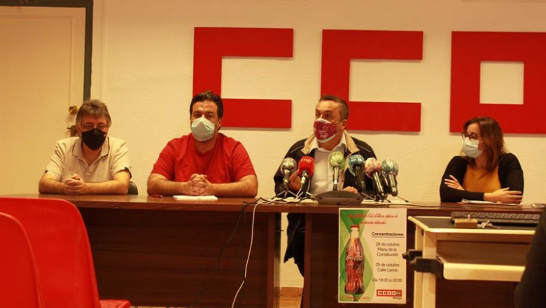 ep rueda de prensa de ccoo en malaga ep rueda de prensa de ccoo en malaga
