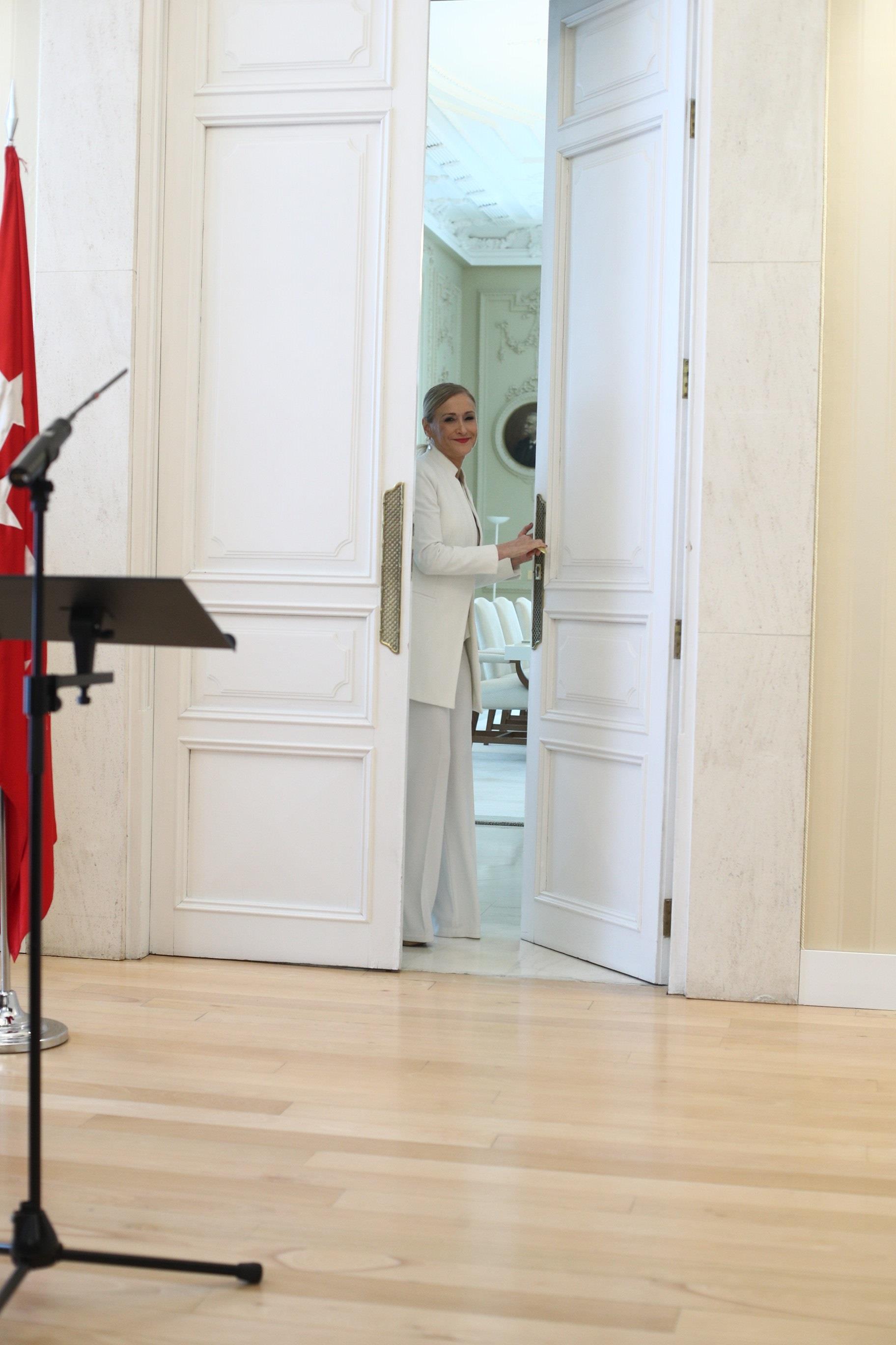 Rueda de prensa de Cristina Cifuentes en la que ha anunciado su dimisión | EUROPA PRESS ep ruedaprensacristina cifuenteslaha anunciadodimision 20180425152903