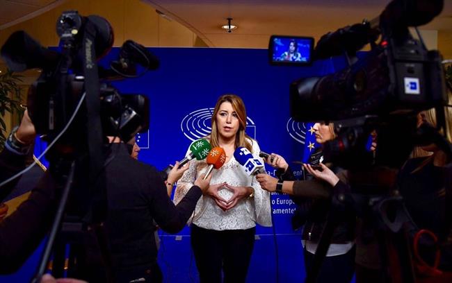 ep susana diaz atiendelos periodistasbruselas