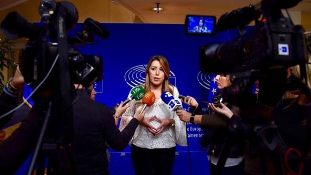 ep susana diaz atiendelos periodistasbruselas